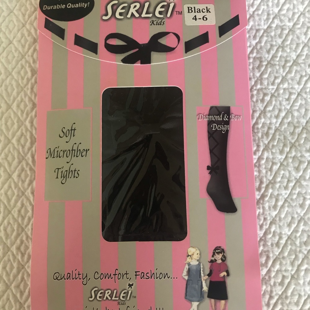 New in package black soft microfiber tights.